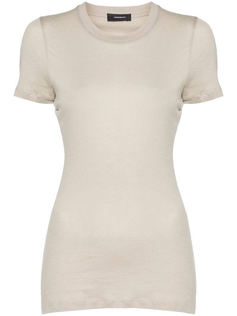 Grey Short-sleeve Cotton T-shirt