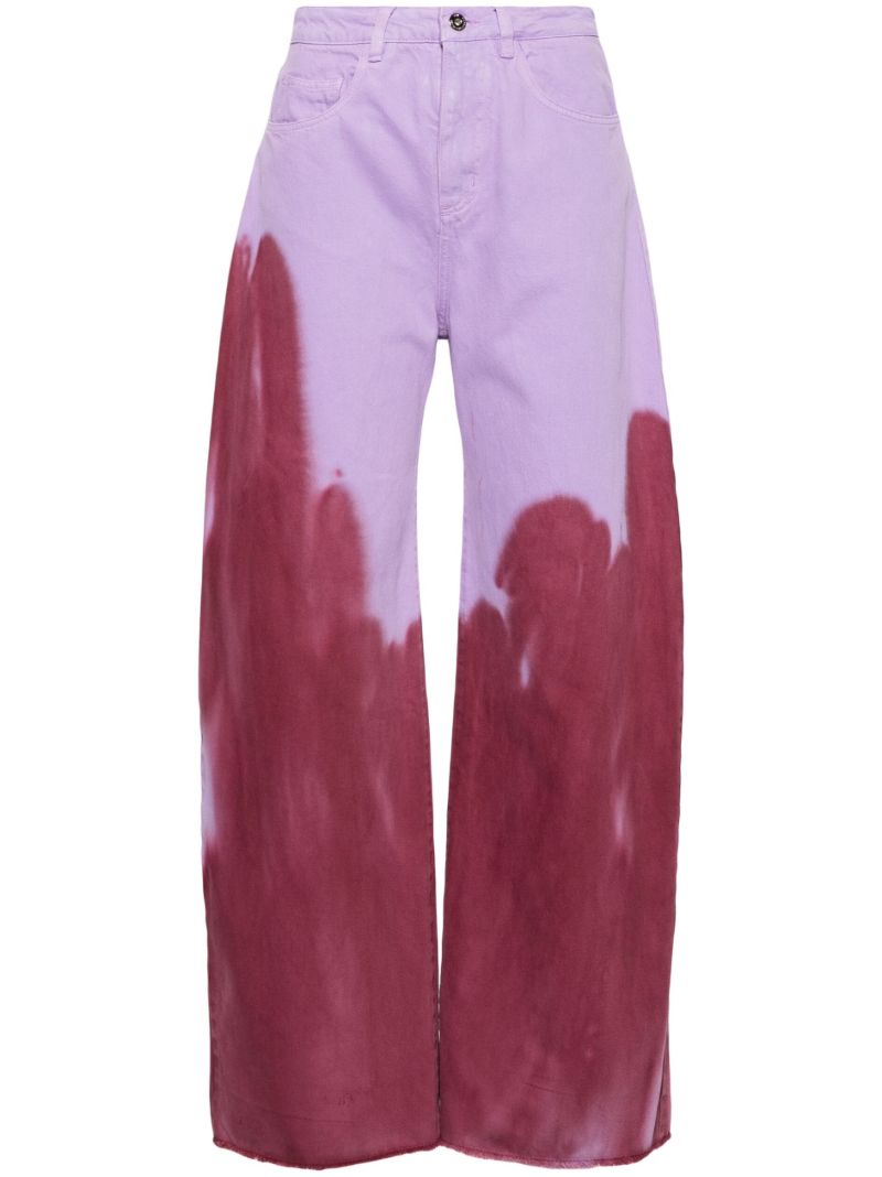 Purple High-rise Two-tone Jeans