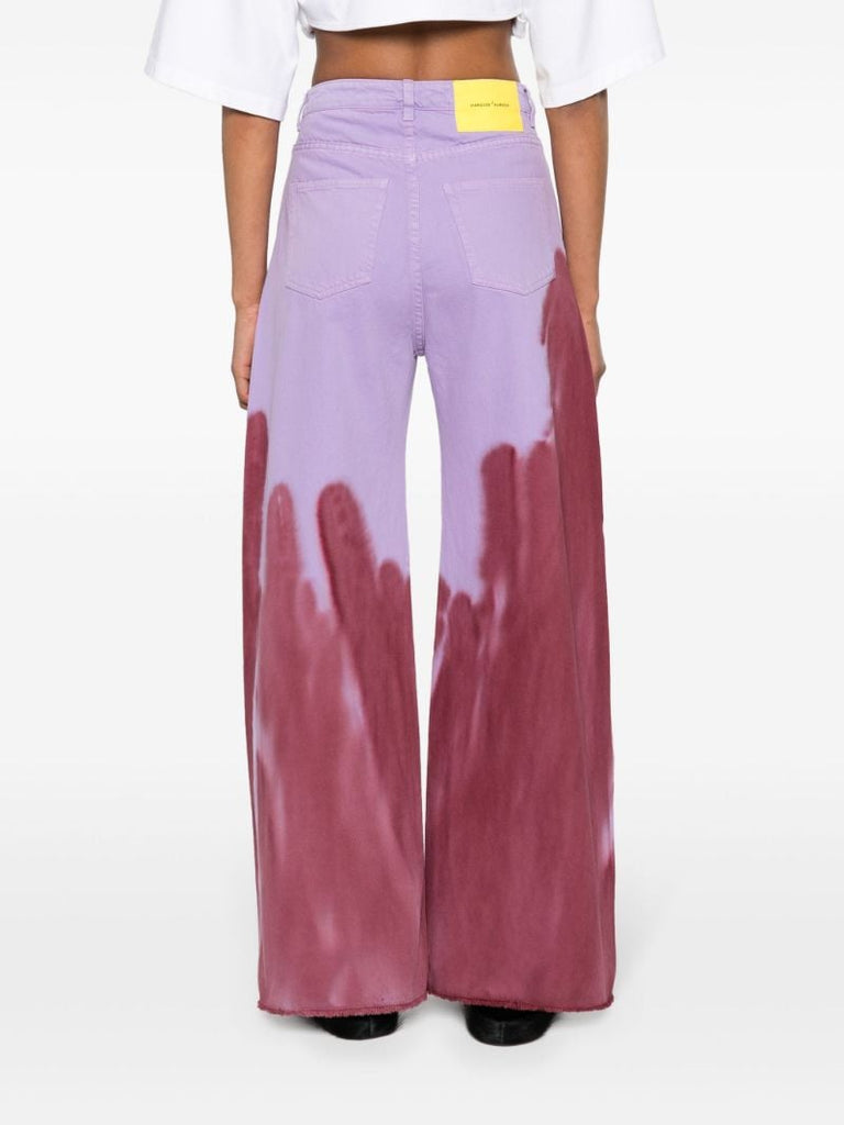 Purple High-rise Two-tone Jeans