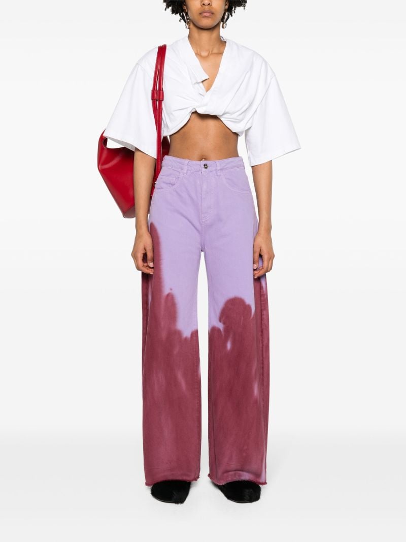 Purple High-rise Two-tone Jeans