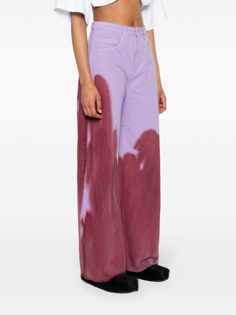 Purple High-rise Two-tone Jeans