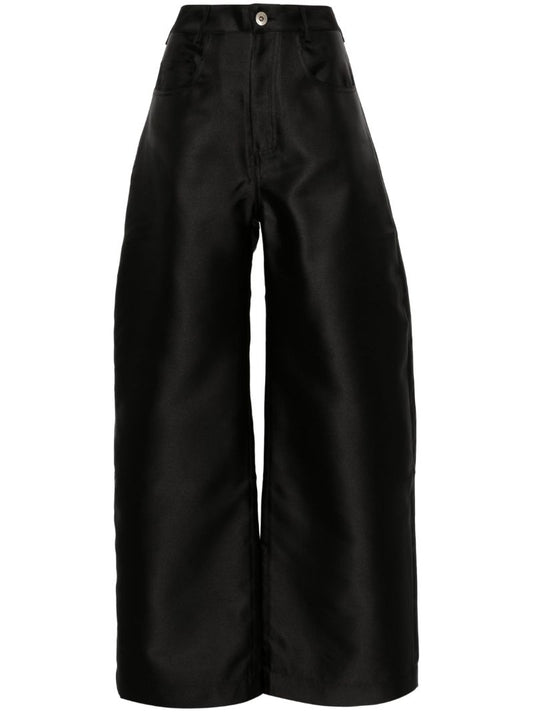 Black Mid-rise Boyfriend Trousers
