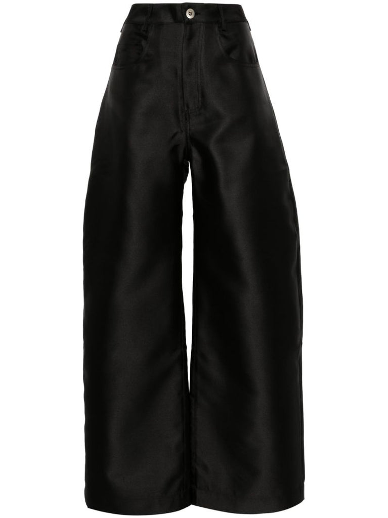 Black Mid-rise Boyfriend Trousers