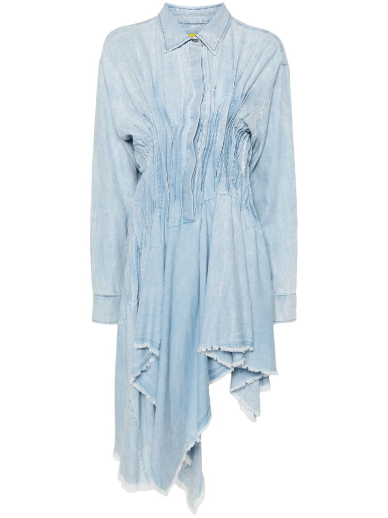 Blue Asymmetric Denim Dress