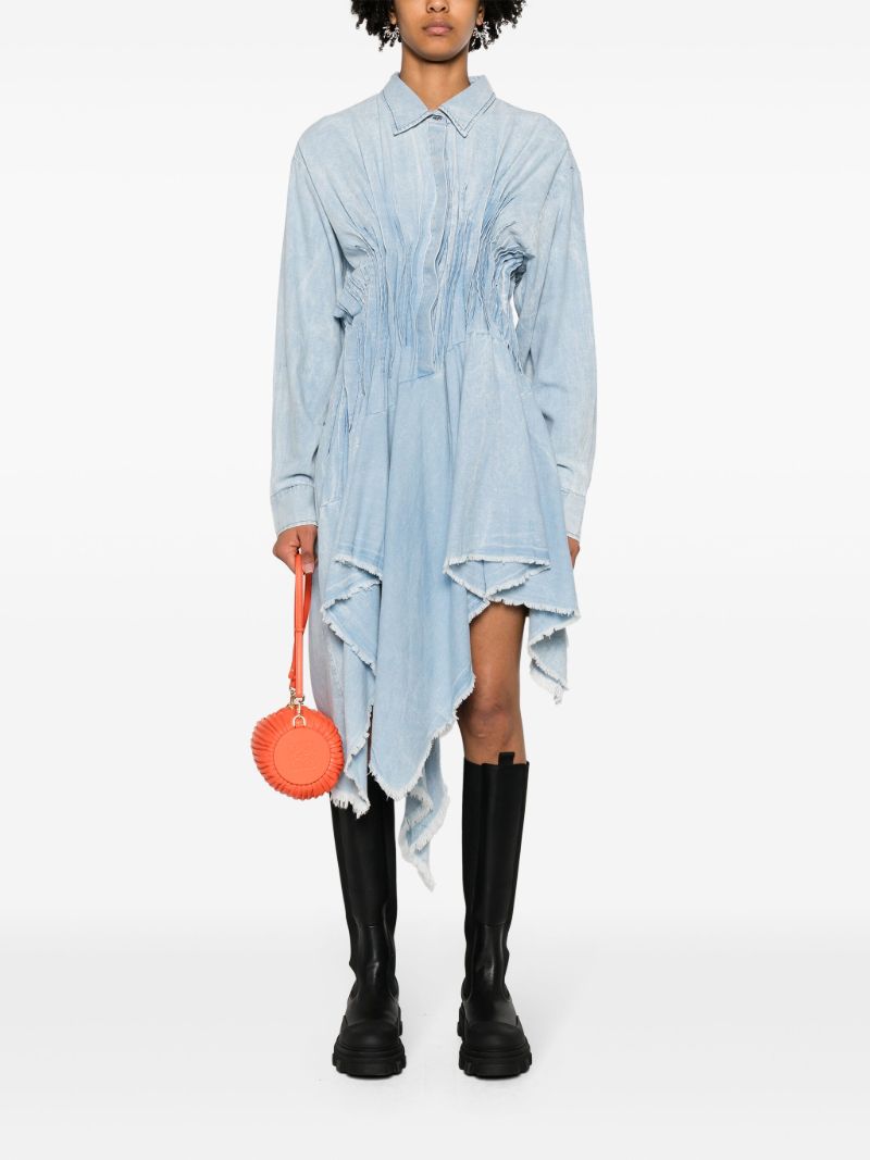 Blue Asymmetric Denim Dress