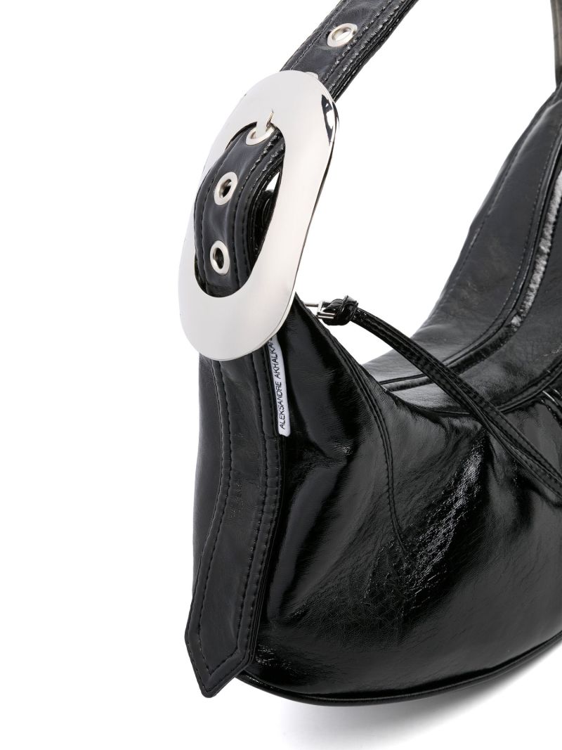 Black Buckle Mini Shoulder Bag