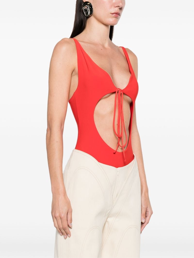 Red Cut-out Bodysuit