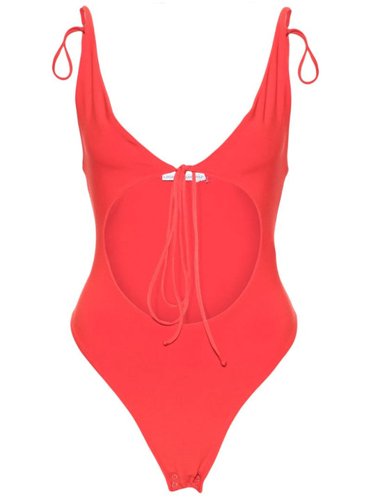 Red Cut-out Bodysuit