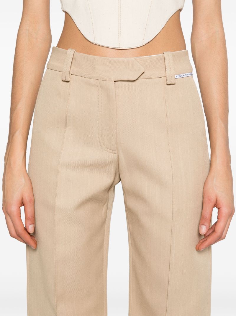 Neutral Straight-leg Tailored Trousers
