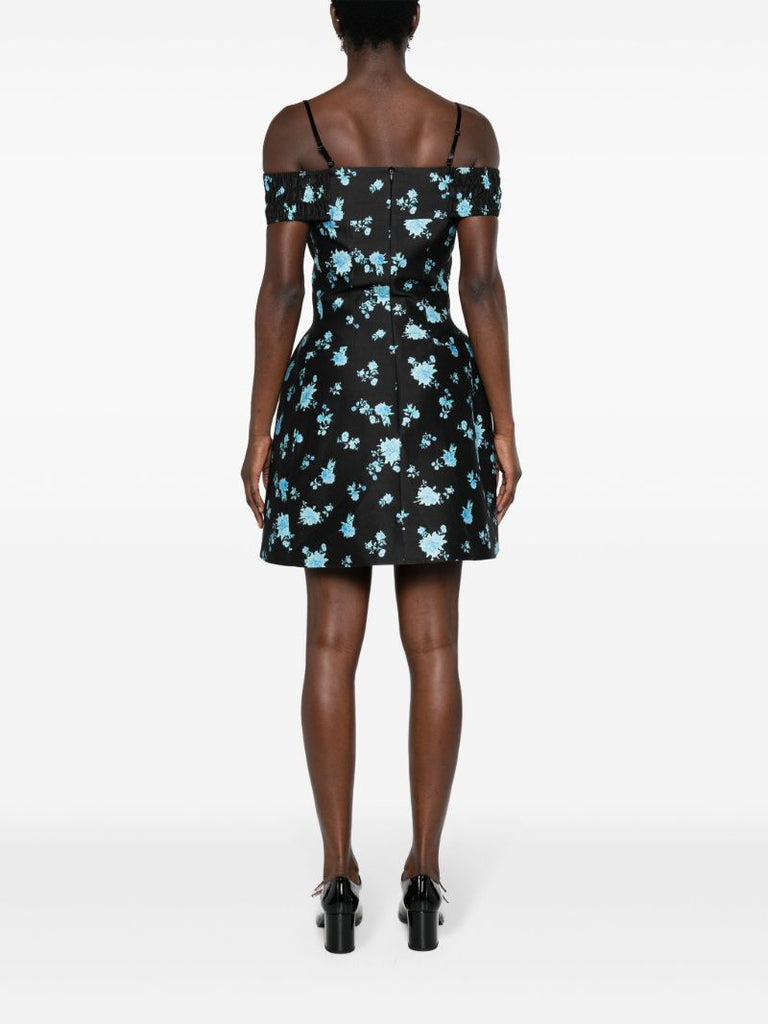Black Floral-print Mini Dress