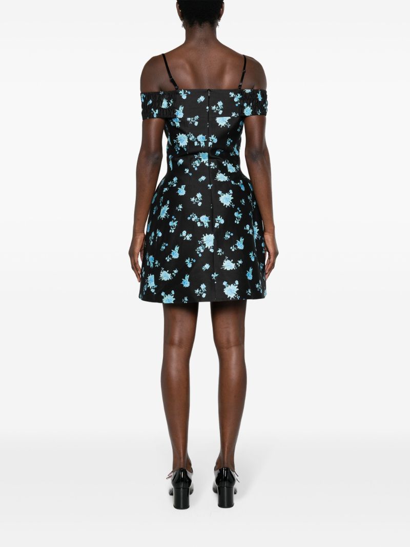 Black Floral-print Mini Dress