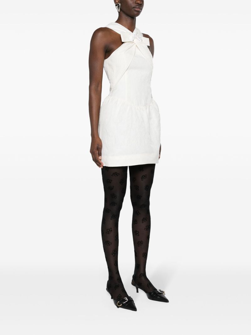 White CloquÃ_x0083_Â©-effect Mini Dress