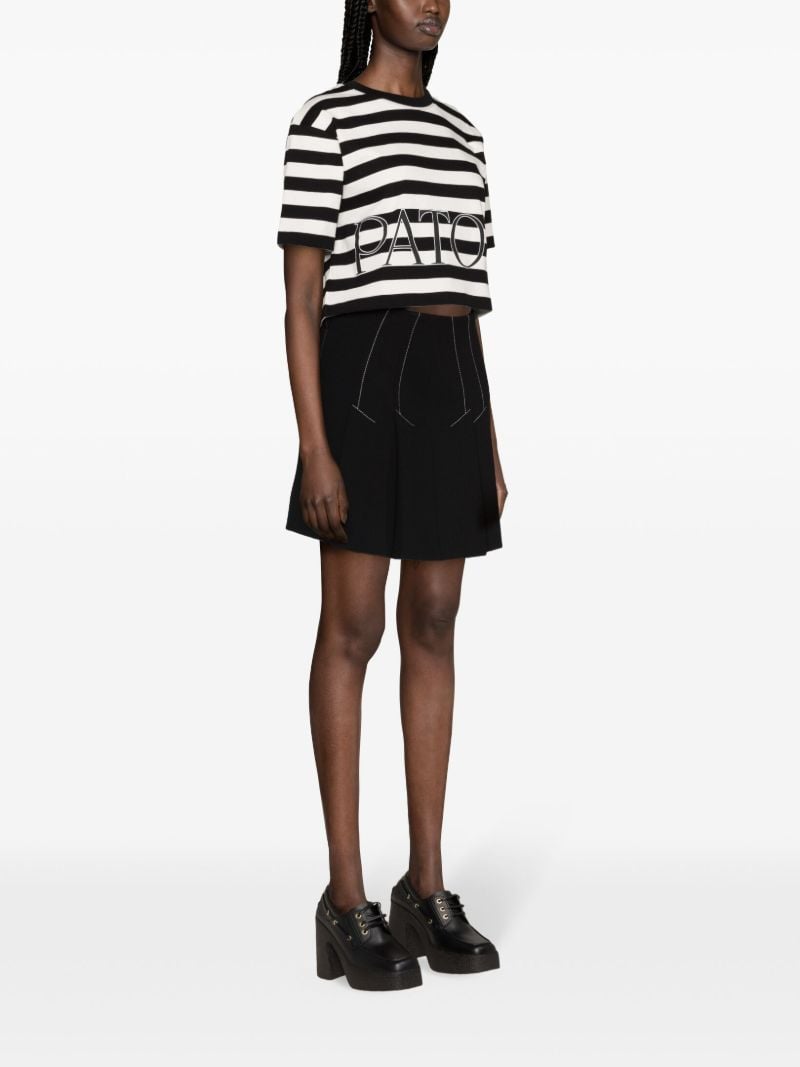 Black Striped Cotton T-shirt