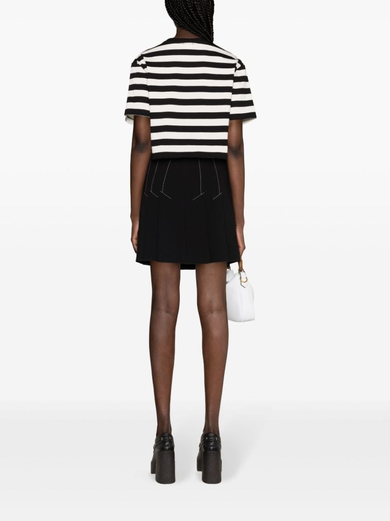 Black Striped Cotton T-shirt