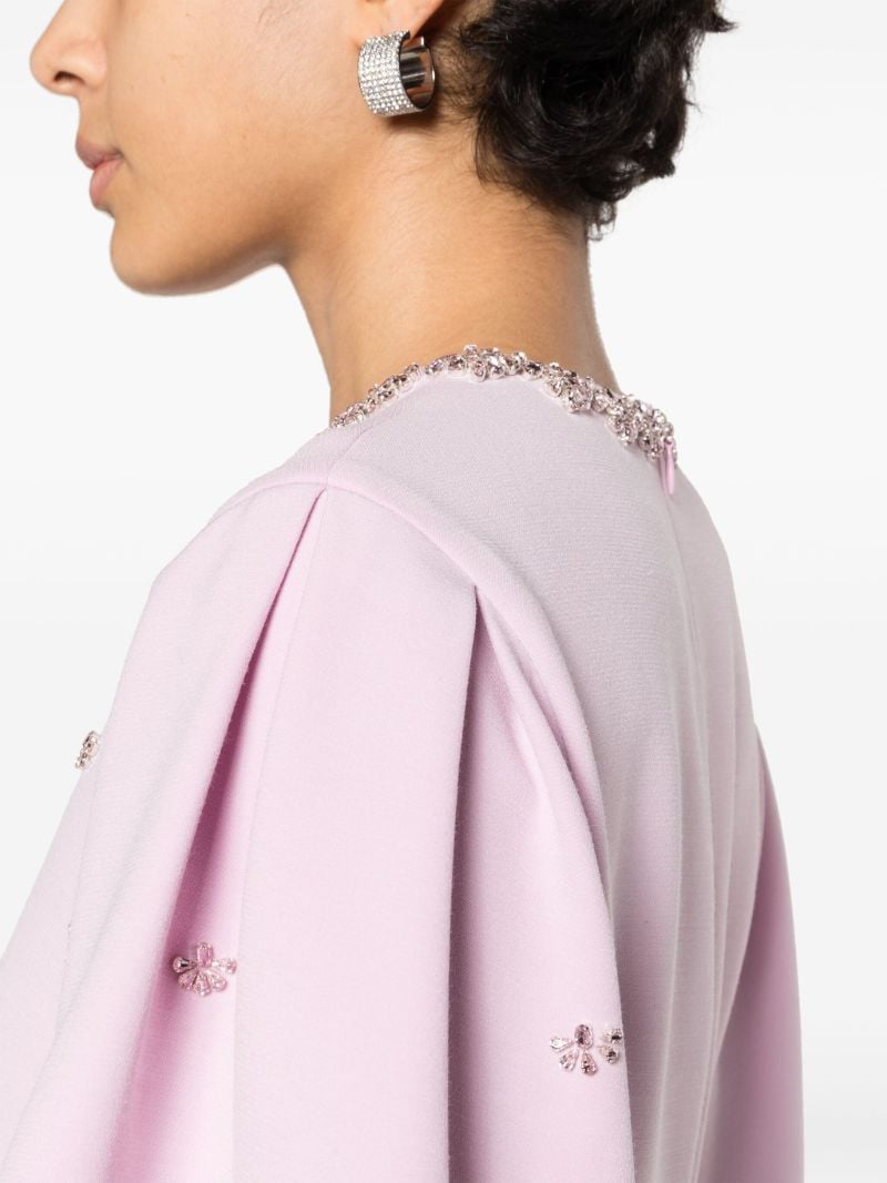 Purple Joelle Crystal-embellished Midi Dress