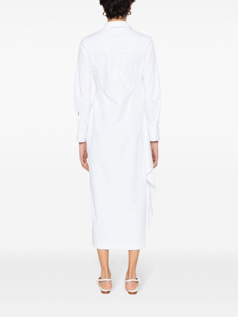White Tatiana Crystal-embellished Shirt Dress