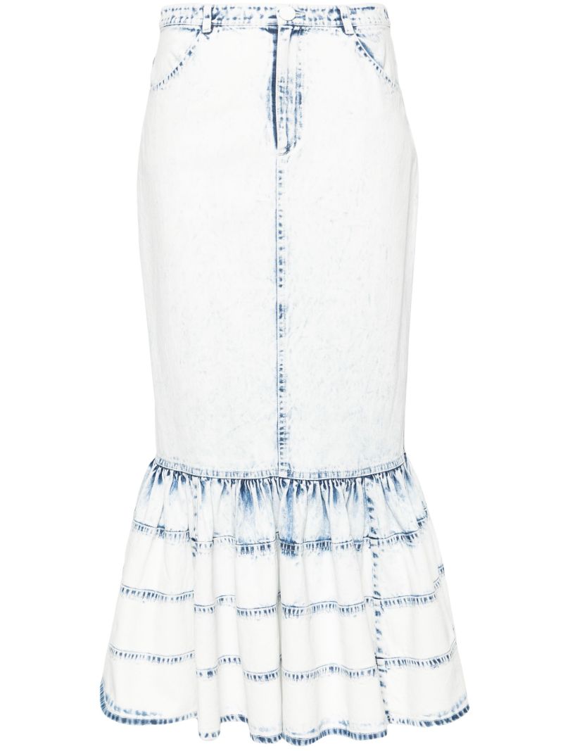 Blue Noelani Denim Midi Skirt