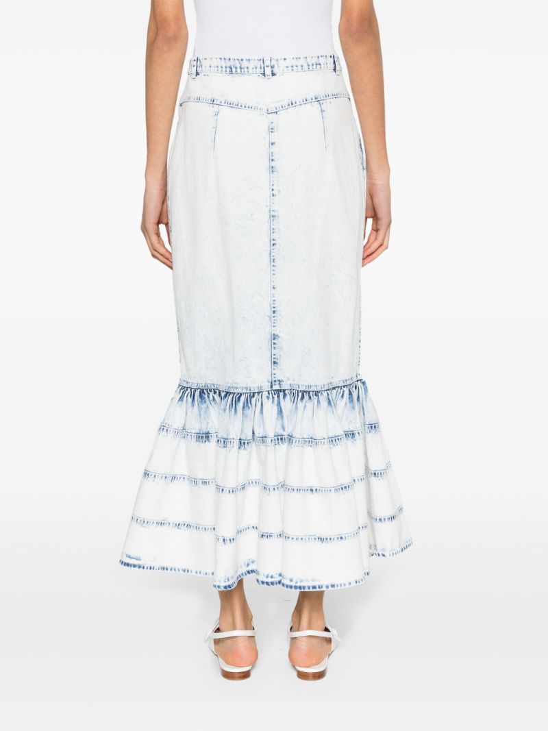 Blue Noelani Denim Midi Skirt