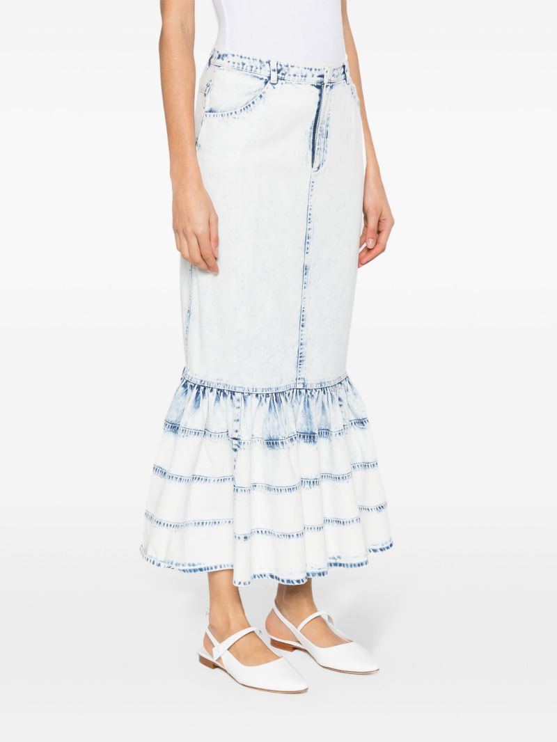Blue Noelani Denim Midi Skirt