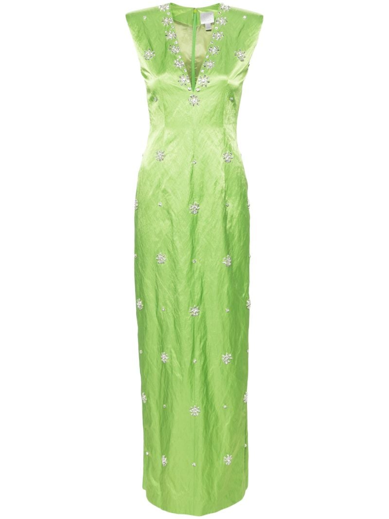 Green Shirin Satin Gown