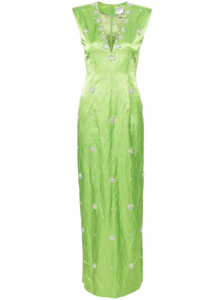 Green Shirin Satin Gown
