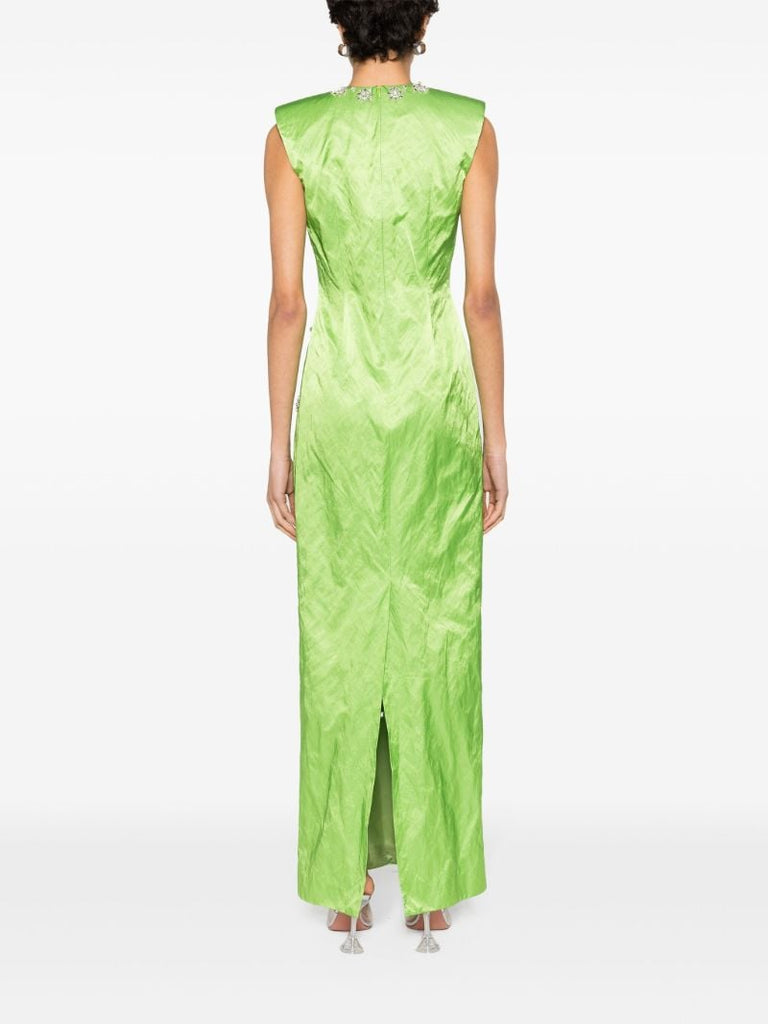 Green Shirin Satin Gown