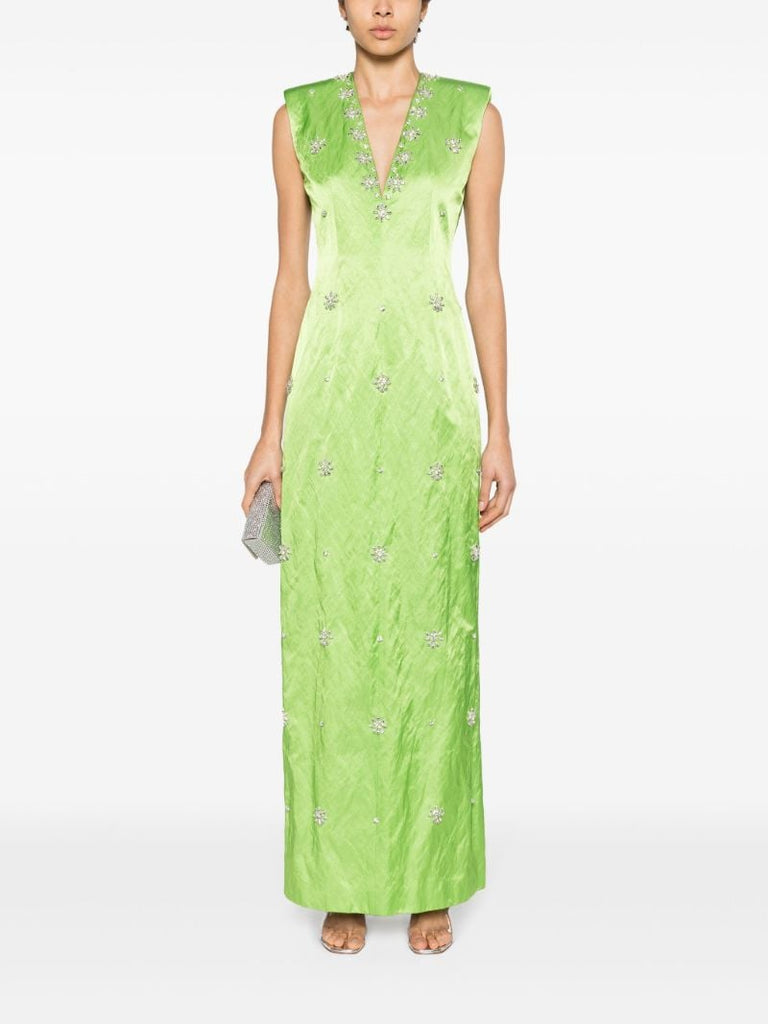 Green Shirin Satin Gown