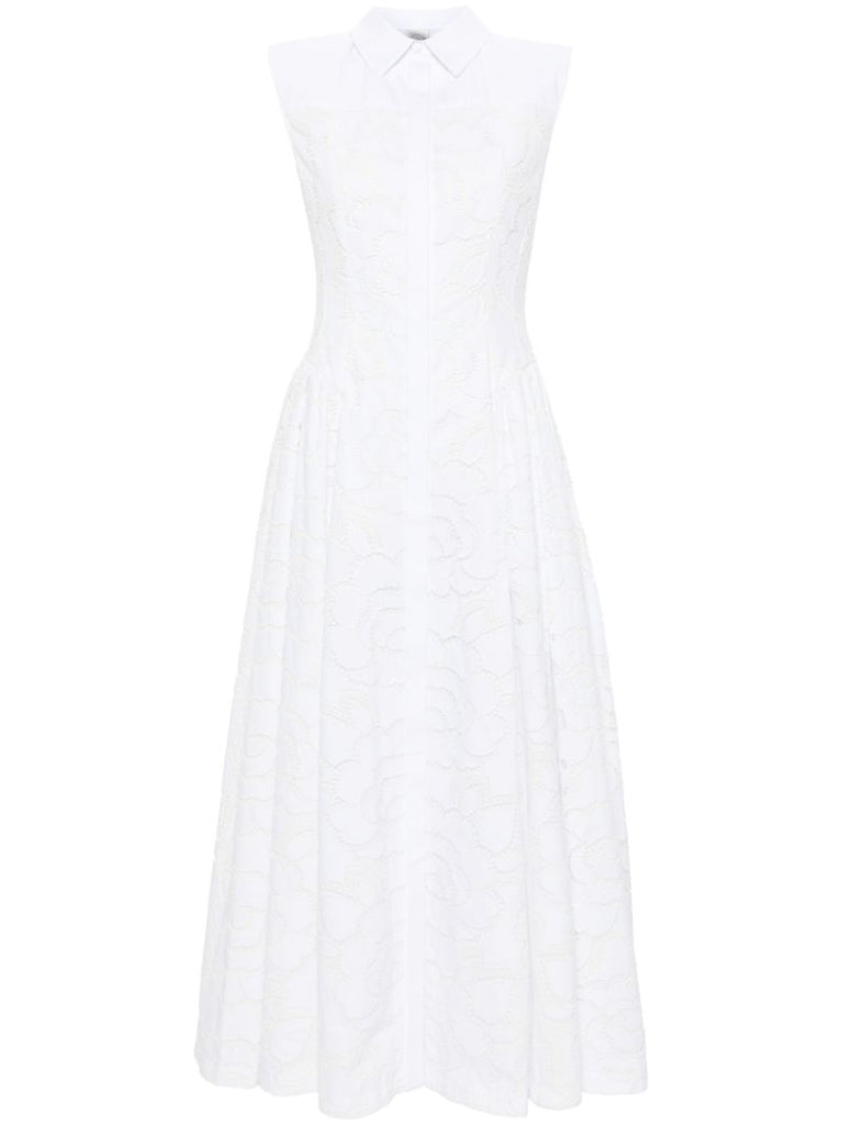 White Alain Broderie-anglaise Dress