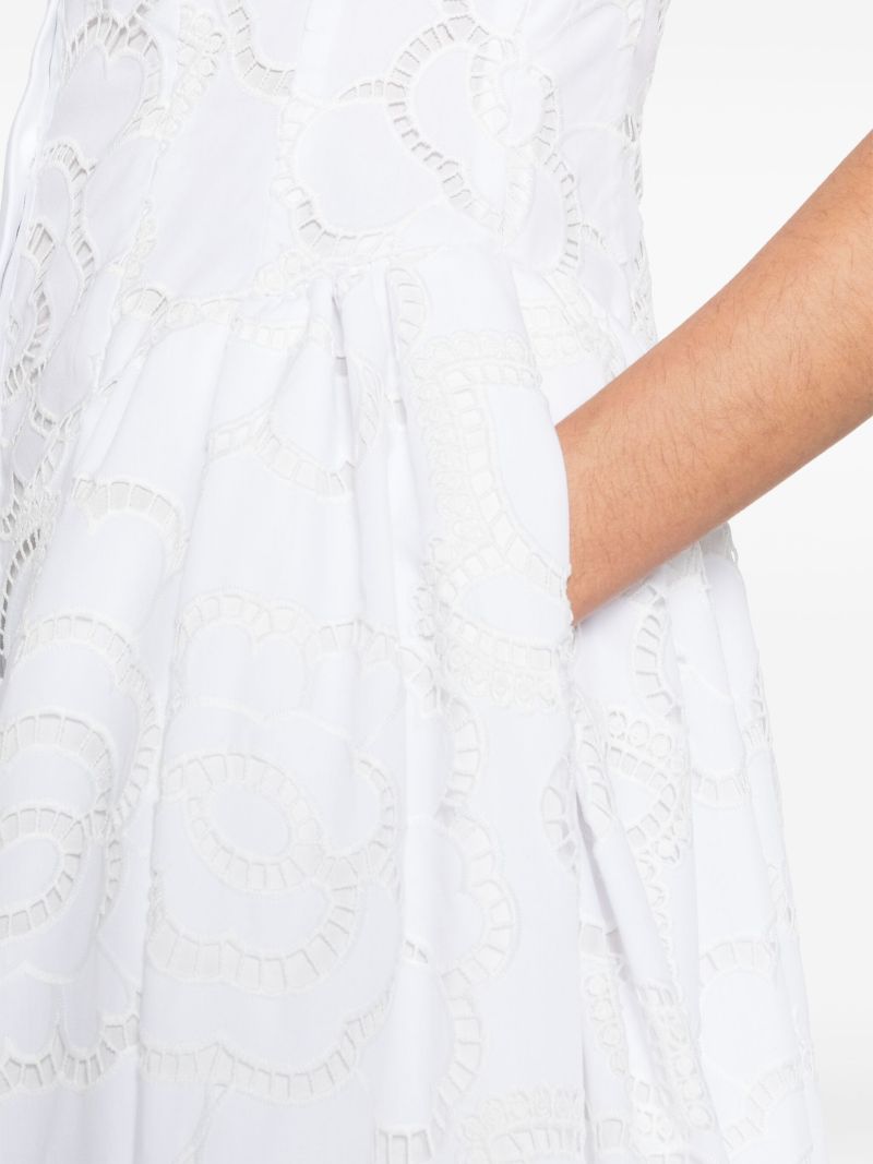 White Alain Broderie-anglaise Dress