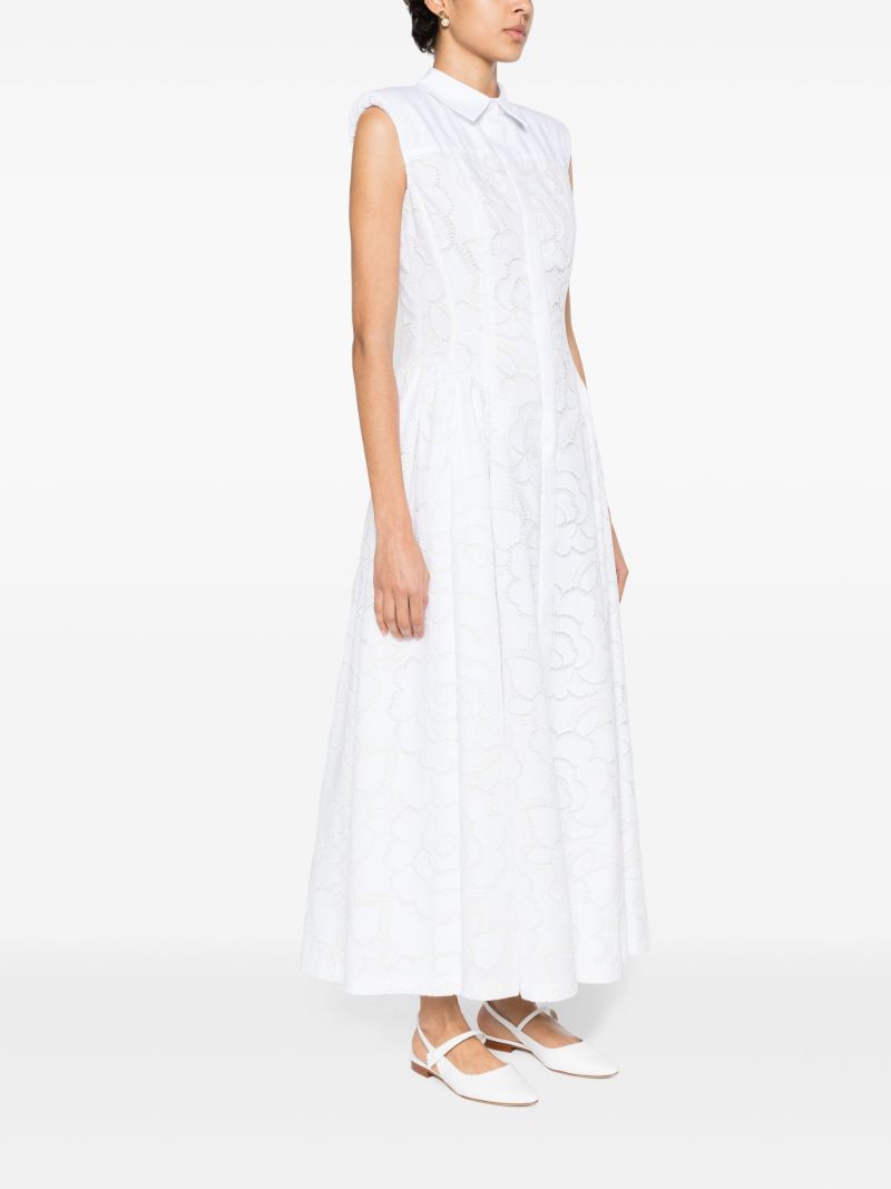 White Alain Broderie-anglaise Dress