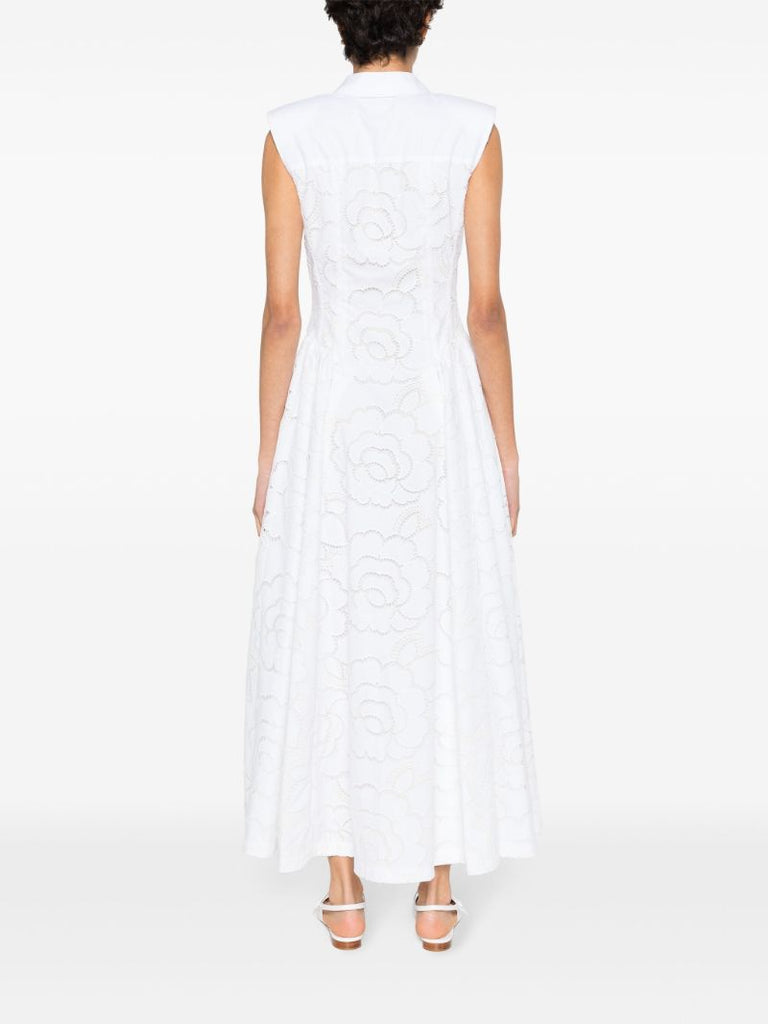 White Alain Broderie-anglaise Dress