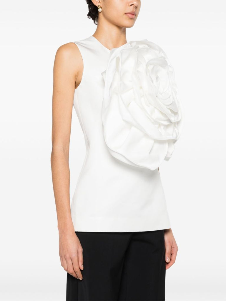 White Ditte Faille Top