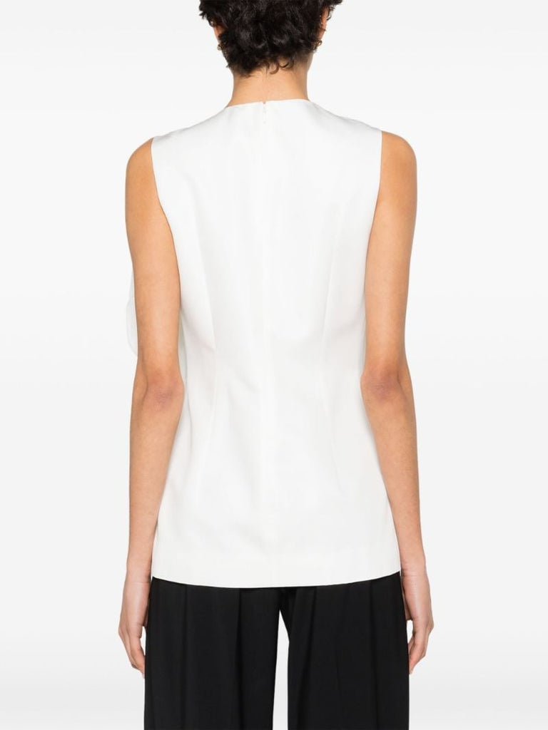 White Ditte Faille Top