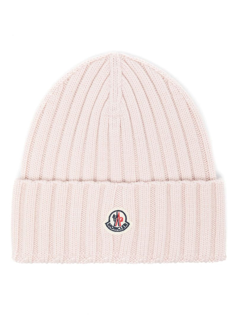 Pink Ribbed Virgin-wool Beanie