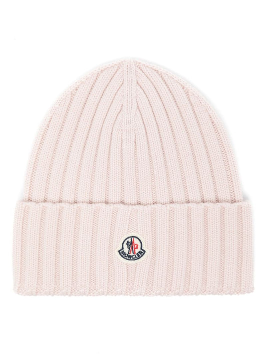 Pink Ribbed Virgin-wool Beanie
