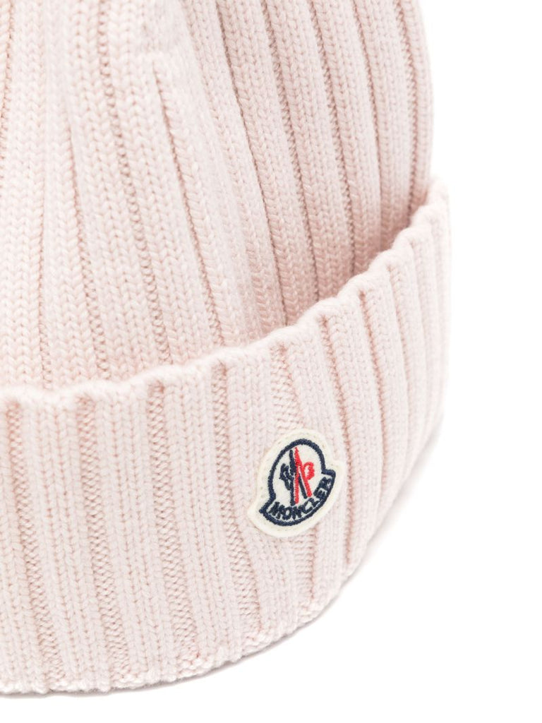 Pink Ribbed Virgin-wool Beanie
