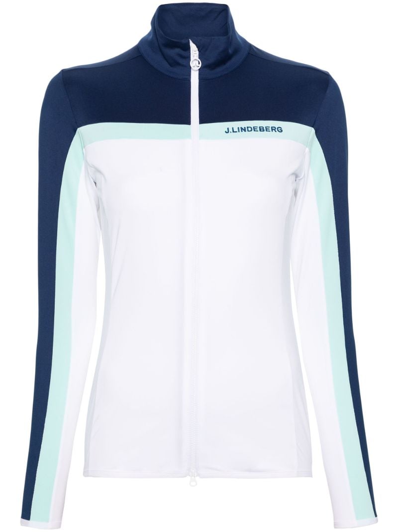 White and Blue Janice Mid-layer Track Jacket