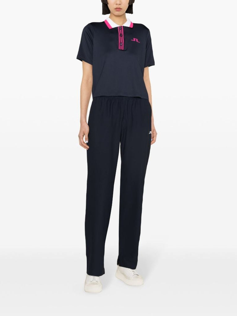 Blue Lerato Cropped Polo Shirt
