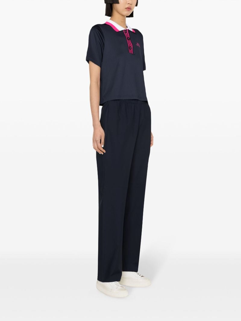 Blue Lerato Cropped Polo Shirt