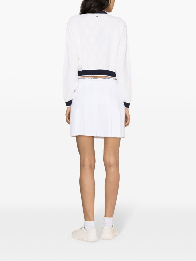 White Keisha Pleated Mini Skirt