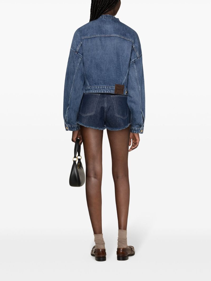 Blue Logo-appliquÃ_x0083_Â© Denim Jacket
