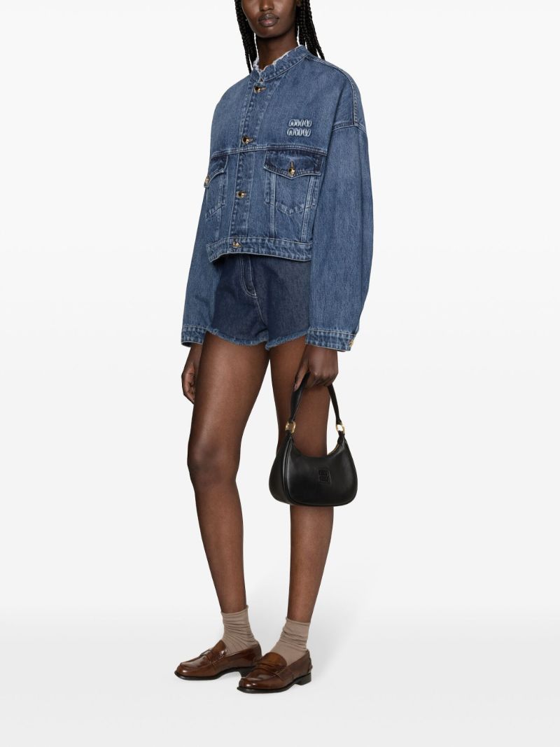 Blue Logo-appliquÃ_x0083_Â© Denim Jacket