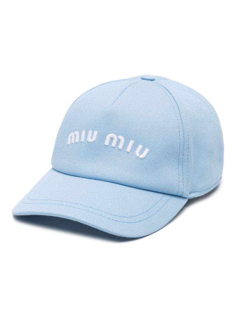 Blue Logo-embroidered Cotton Cap