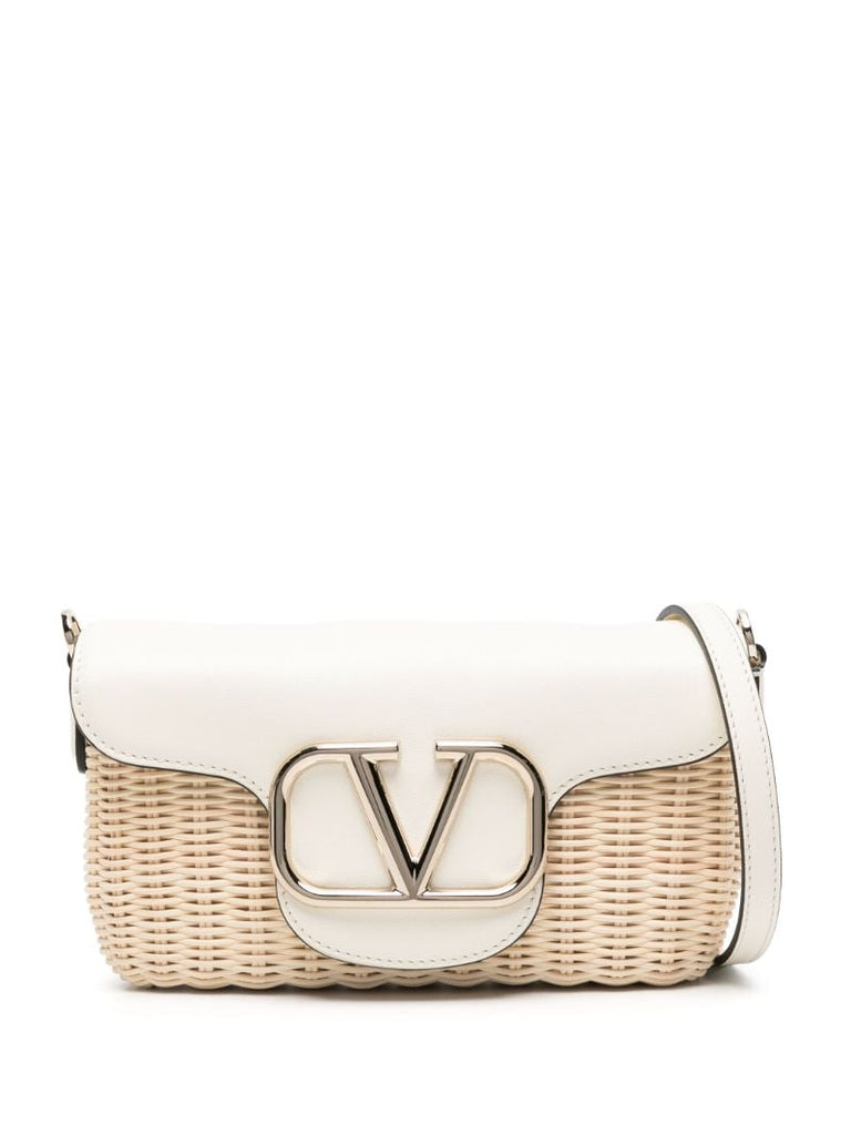 Neutral LocÃ_x0083_Â² Raffia Shoulder Bag