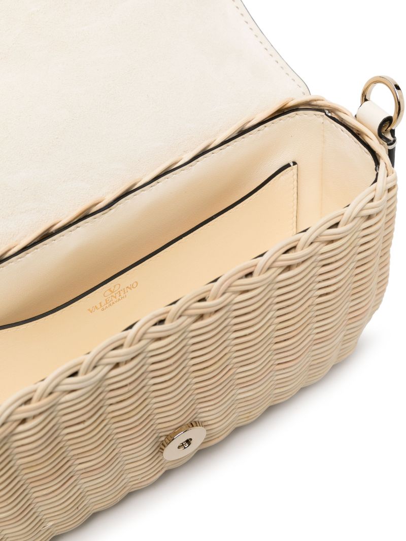 Neutral LocÃ_x0083_Â² Raffia Shoulder Bag