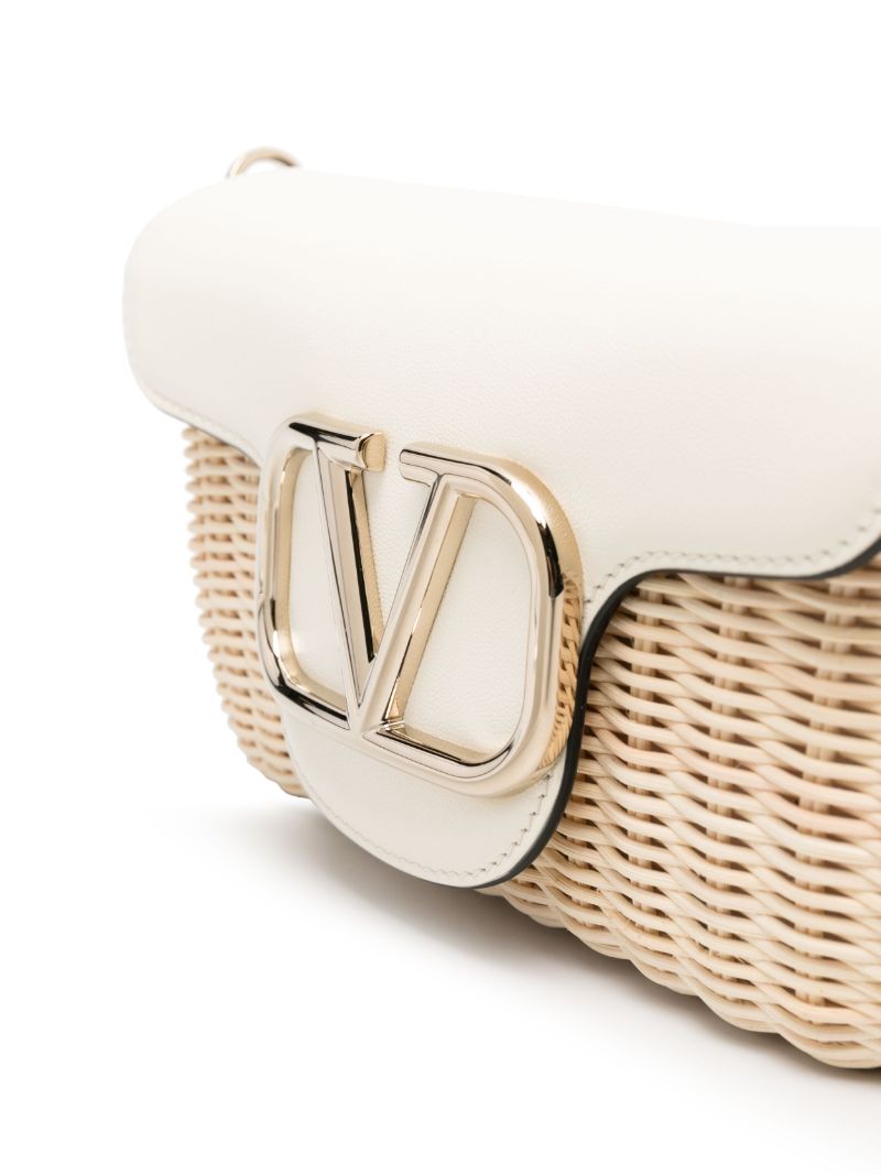 Neutral LocÃ_x0083_Â² Raffia Shoulder Bag