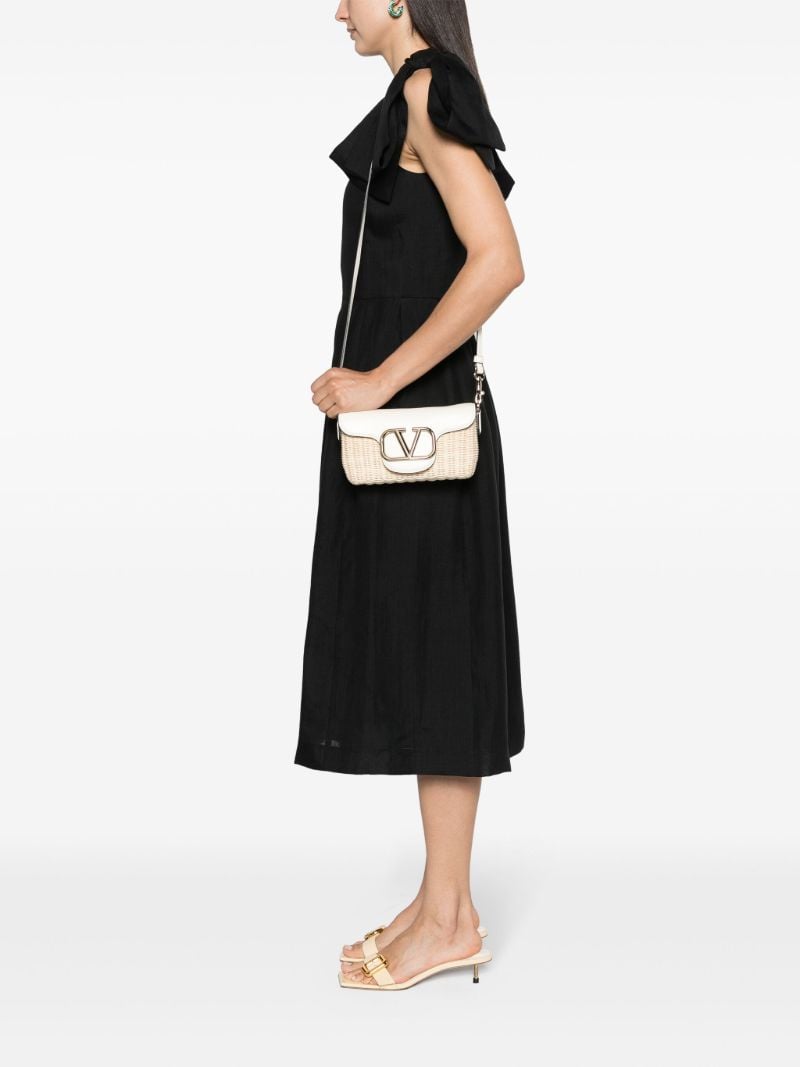 Neutral LocÃ_x0083_Â² Raffia Shoulder Bag