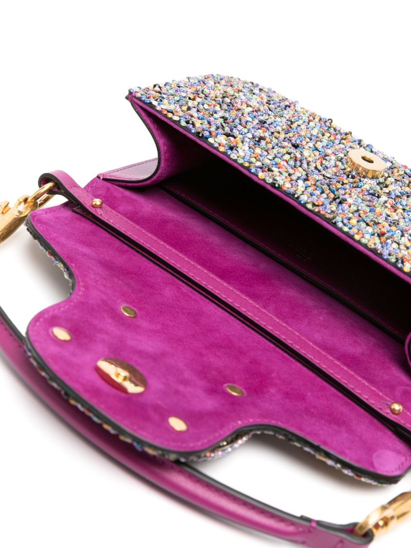 Multicolour Small LocÃ_x0083_Â² Crystal-embellished Shoulder Bag