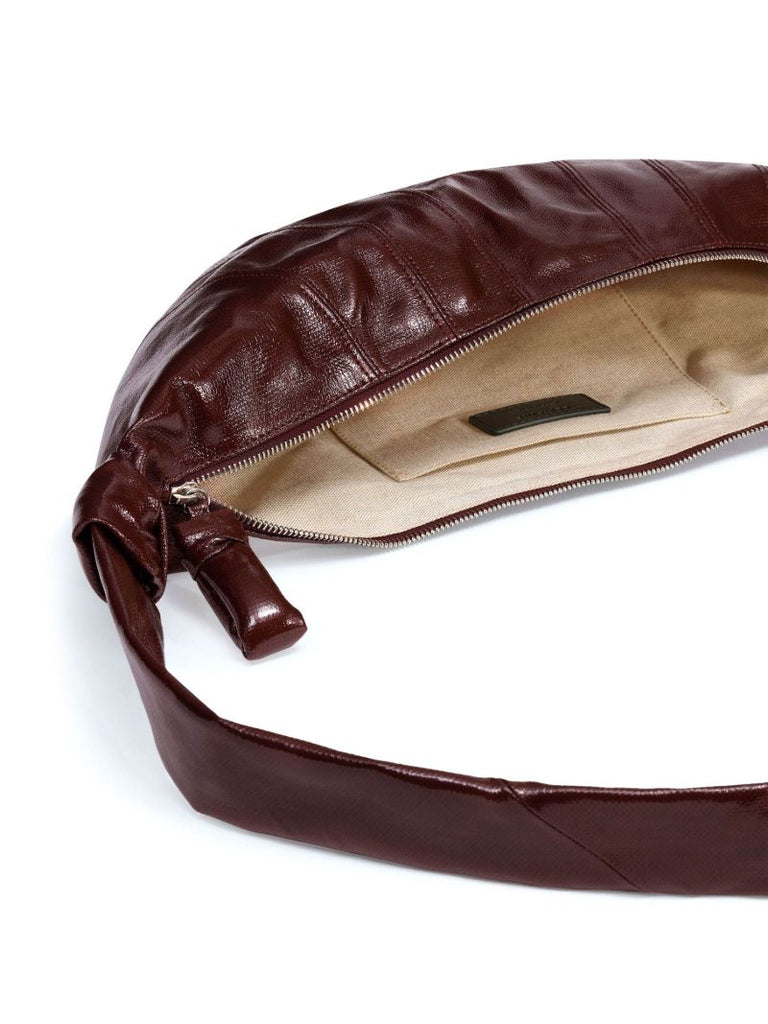 Brown Croissant Medium Shoulder Bag