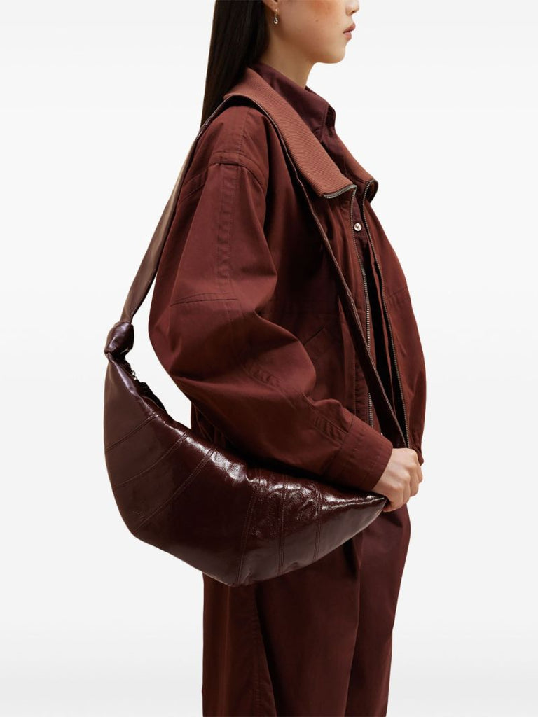 Brown Croissant Medium Shoulder Bag
